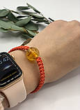 Браслет із бурштину з червоною ниткою, браслет із бурштину, фото 4