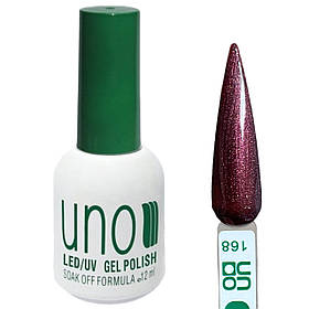 Кольоровий гель-лак Gel Polish для нігтів, 12ml. Блискучий темно-коричневий 168