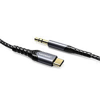 Кабель Type-C to Aux 3.5 мм JOYROOM Audio cable SY-A03 |2M| Черный