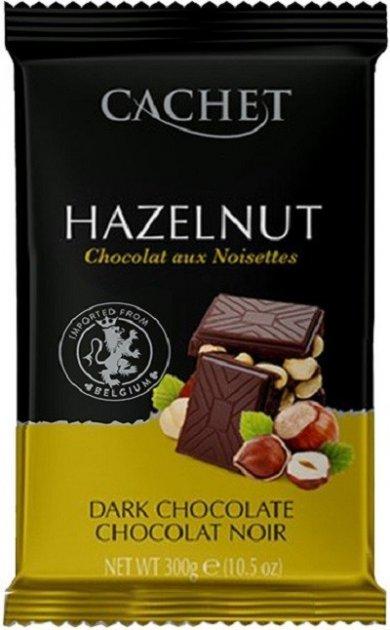 Шоколад Cachet чорний 54% какао з фундуком 300г