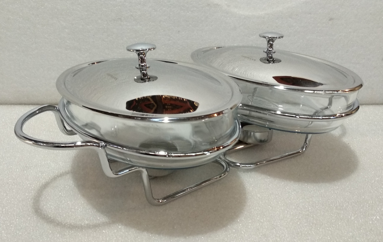 Марміт скляний на дві ємності Bohmann овальний 2 по 1500 мл на дві свічки 2012, фото 1