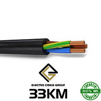 Кабель силовий ВВГнг 3х2.5 ЗЗЦМ / Круглий / Моноліт / Для стаціонарного прокладення / ГОСТ / ОРИГІНАЛ, фото 2