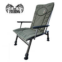 Кресло рыбацкое Elektrostatyk F8R с подлокотниками и фиксированной спинкой до 110 кг