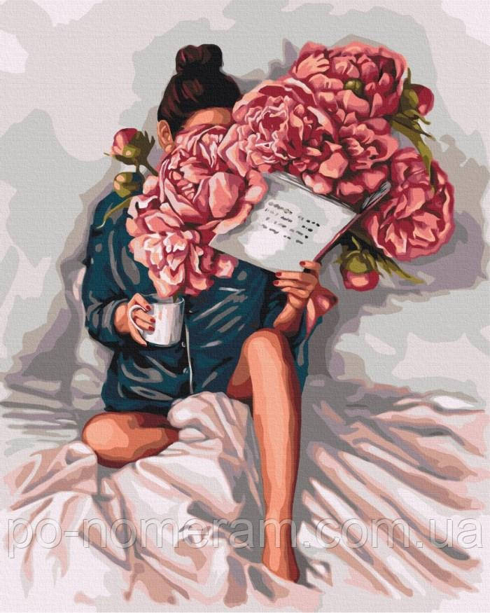 Акційна Картина за номерами BrushMe Історія півоній (BS52470) 40 х 50 см, фото 1