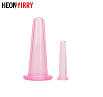 Силіконові банки 2 шт для вакуумного масажу обличчя та тіла D2XP