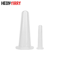 Силіконові банки 2 шт для вакуумного масажу обличчя та тіла D2XW