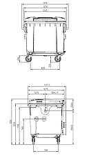 Контейнер пластиковий ТМ "SULO" 1100 л з плоскою кришкою., фото 2