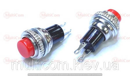 11-10-006RD. Кнопка (OFF-ON), б/ф, Daier DS-314, червона