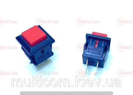 11-10-010. Кнопка (ON-OFF), б/ф, Daier DS-430, червона, фото 1
