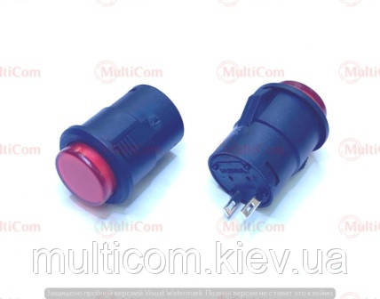 11-10-021. Кнопка OFF-ON, 3A-250V, с/ф, Daier R16-503A-K, червона, фото 1