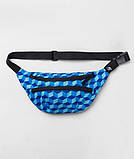 Містка жіноча бананка на пояс через плече, червона наплічна напоясная сумка з етнічним принтом, фото 7