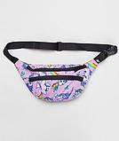 Містка жіноча бананка на пояс через плече, червона наплічна напоясная сумка з етнічним принтом, фото 8