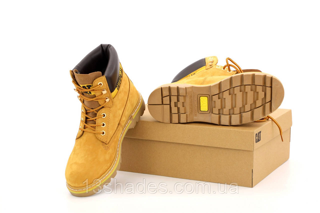 Мужские Ботинки Cat Зимние Сaterpillar Высокие с Мехом Желтые Харьков ...