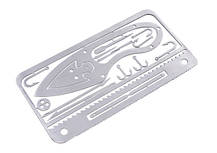 Мультитул кредитка выживальщика Survival Multitool Card 17в1, фото 4
