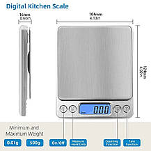 Кишенькові електронні ваги T500 Digital Jewelry Pocket Scale від 0,01 до 500 гр., фото 3