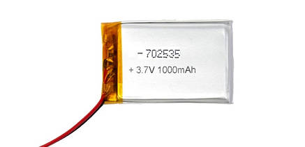 Акумулятор літій-полімерний 1000mAh 3.7 V 702535, фото 1