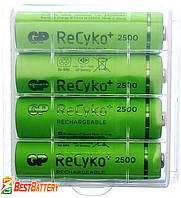 Аккумуляторы АА GP ReCyko+ 2500, 2450 mAh 4 шт. в боксе. Ni-Mh, RTU. Цена за уп. 4 шт.