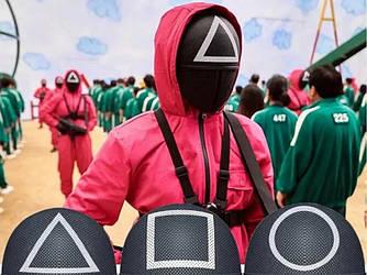 Маска Круг із Гра в кальмара.