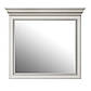 Дзеркало настінне у білій рамі з карнизом Гербор Вайт 90 кольору сосна срібна, фото 4