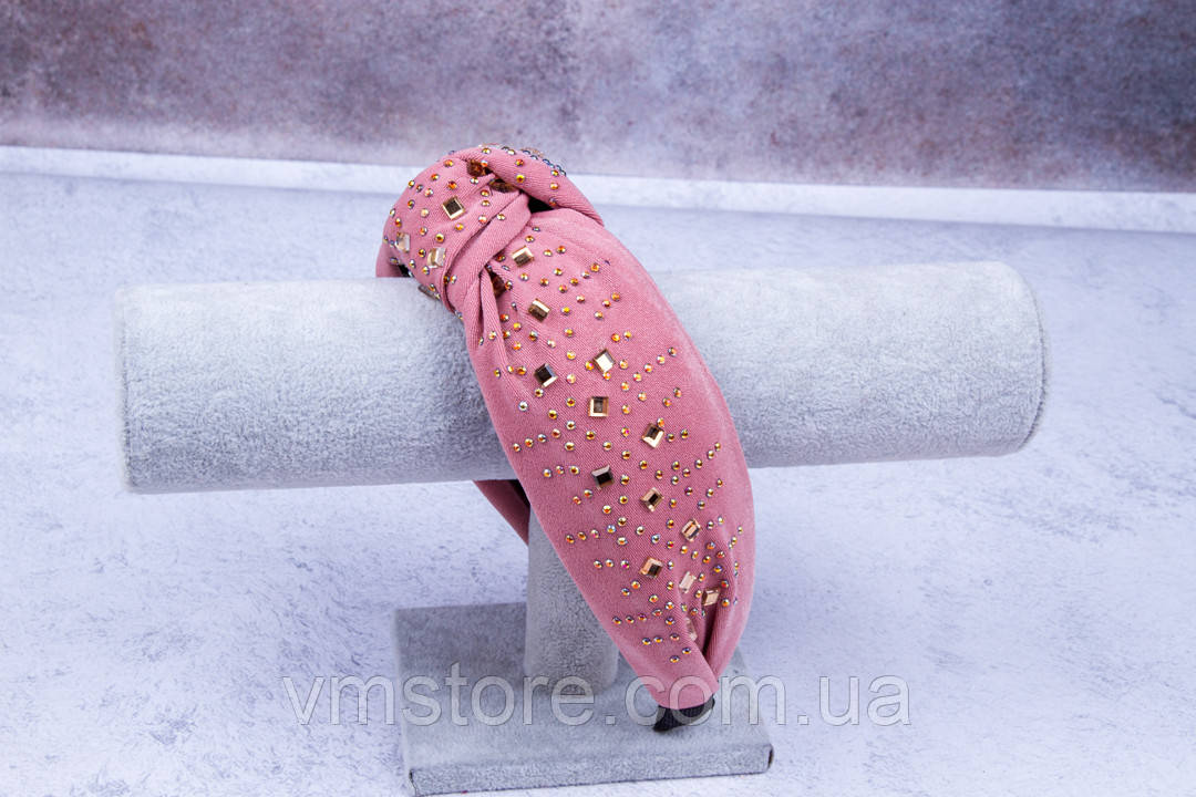 Ошатний обруч для волосся, обідок зі стразами, фото 1