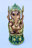 Статуэтка оберег Ганеша (Ганапати), бог мудрости и благополучия с головой слона, высота 18,5 см.