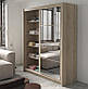Шафа-купе дводверна з одним дзеркалом 160х216х61см кольору дуб сонома Гербор Маріо, фото 2
