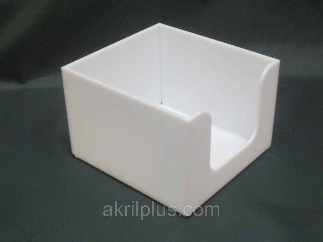 Підставка для серветок акрилова 145*135*100 мм біла