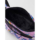 Містка жіноча бананка на пояс через плече, червона наплічна напоясная сумка з етнічним принтом, фото 10