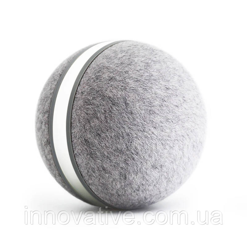 М'ячик для собак і кішок Wickedball Artificial Wool C1801 (Сірий)