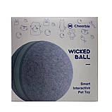 М'ячик для собак і кішок Wickedball Artificial Wool C1801 (Сірий), фото 8