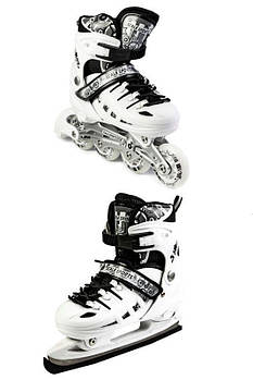 Ролики, ковзани Scale Sports розмір 34-37 білі розсувні (1489071570-L)