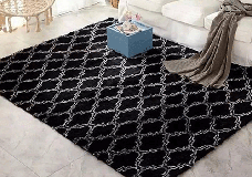 Хутровий ворсистий великий килимок Травичка 230 х 200 см з довгим ворсом, фото 4