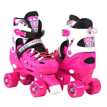 Ролики-квади Scale Sports Pink розмір 34-38 | Ролики на 4 колеса (974756679-M)