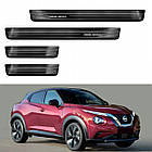 Захисні накладки на пороги "SPECIAL EDITION" для Nissan Juke F16 2020+ /чорн.нерж.сталь/