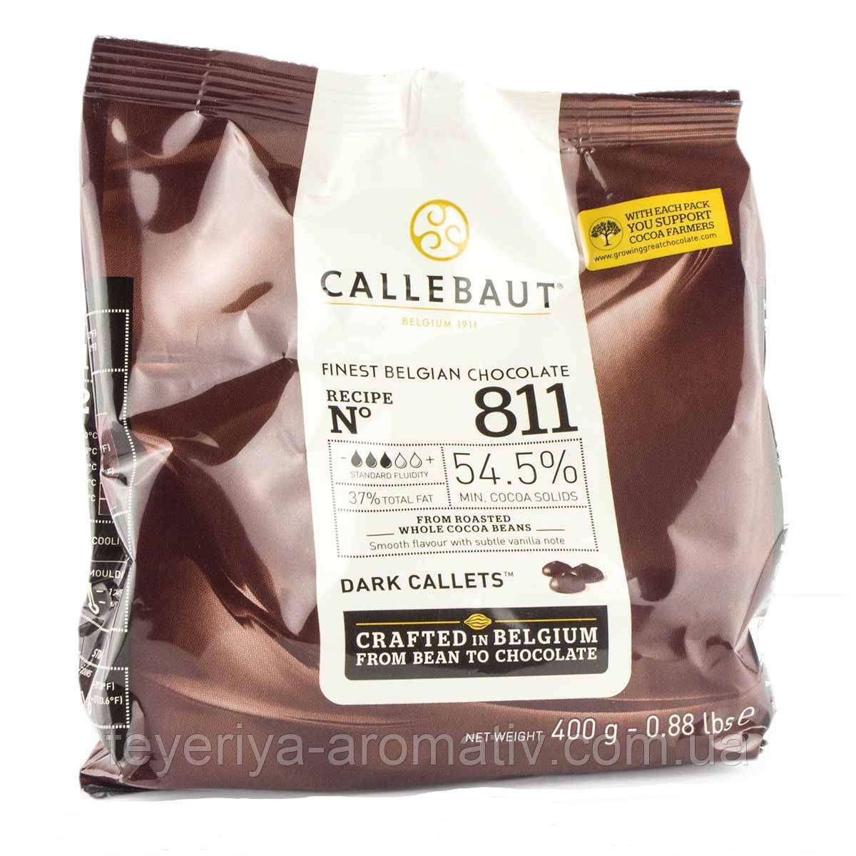 Шоколад Callebaut темный каллеты 54,5% 400г - фото 1 - id-p1504381824