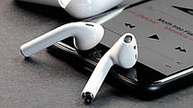 Бездротові навушники для IPhone AirPods 2 люкс якості + Чохол в Подарунок, фото 5