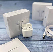 Бездротові навушники для IPhone AirPods 2 люкс якості + Чехол в Подарунок, фото 3