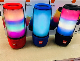 Портативна бездротова bluetooth колонка JBL Pulse 3 з підсвічуванням Акустика з мікрофоном Радіо Power Bank, фото 4