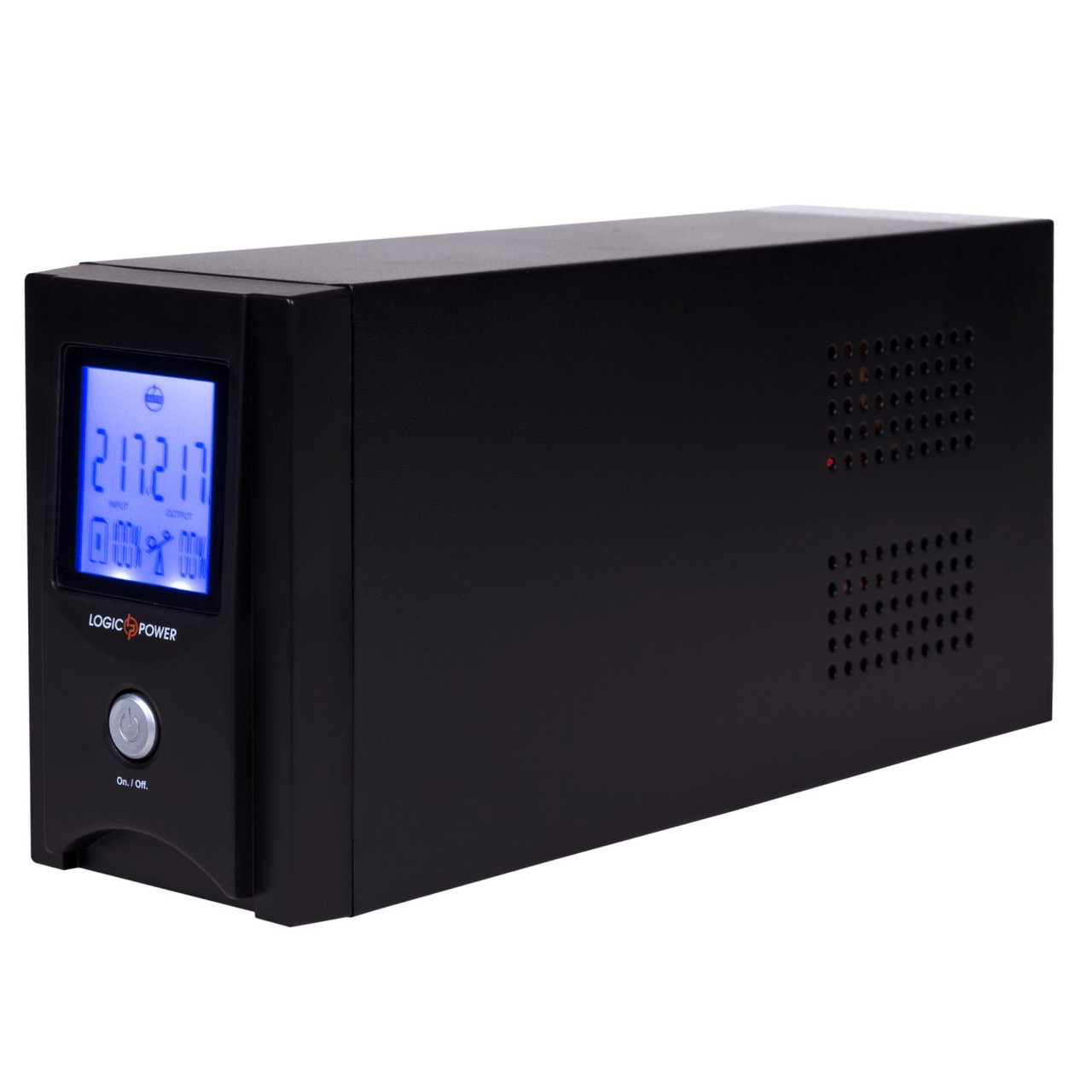 ДБЖ LogicPower L650VA, Lin.int., AVR, 2 x євро, LCD, метал
