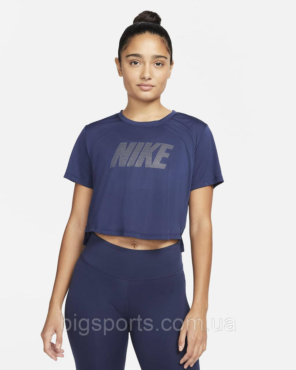 Футболка-креп жінок. Nike W Nk One Df Hbr Ss Std Crp (арт. DD5019-410)