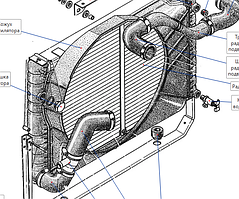 Патрубок радіатора ГАЗ 53,3307 верхній (EPDM) (пр. Авто Престиж) в упак. 53-1303012