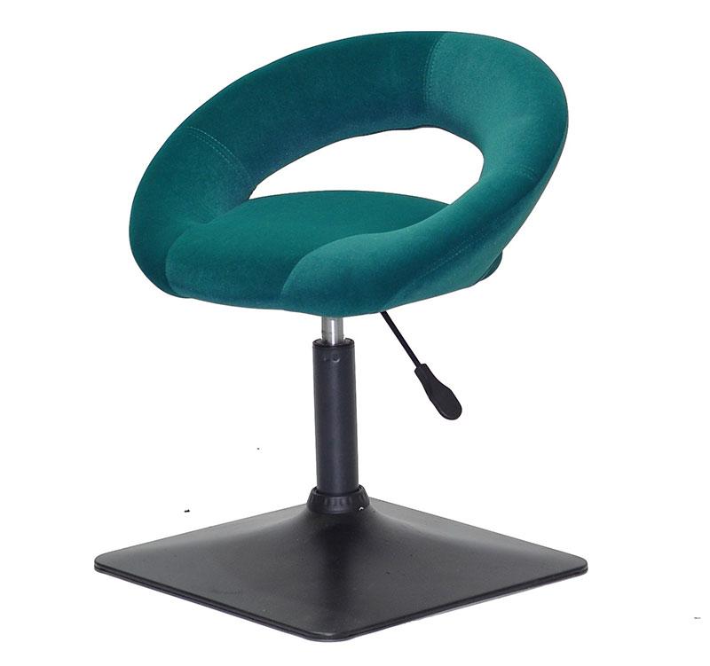 Стілець Holy 4 BK-Base зелений 1003 велюр на чорній квадратній основі, з регулюванням висоти, фото 1