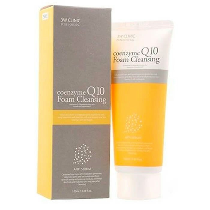 Очищаюча пінка з коензимом 3W Clinic Coenzyme Q10 Cleansing Foam 100 мл