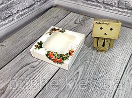Коробка с окошком 12х12х3 см цветная 10шт