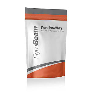 Безлактозный протеїн ізолят GymBeam Pure Iso Whey 2500 г ( полуничний крем )