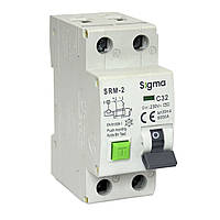 ПЗВ дифавтомат 2 полюси, 32 А, 30 мА