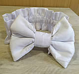 Плюшевий конверт ковдра на виписку рожевий із білим сатиновим бантом для дівчинки, фото 7