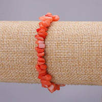 Браслет Перламутр тонований на резинці крихта d-7 (+-) мм L- 18см купити біжутерію дешево оптом в інтернеті