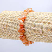 Браслет з натурального каменю Сердолік, крихта-8мм+-, обхват-18см купити біжутерію дешево оптом в інтернеті