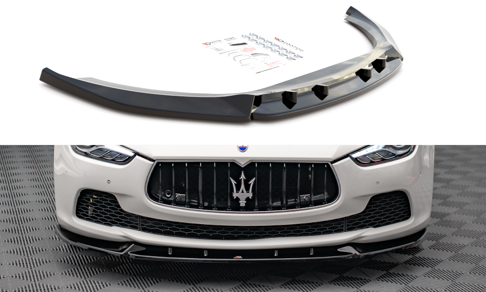 Спліттер Maserati Ghibli (13-17) тюнінг елерон обвіс (V2)